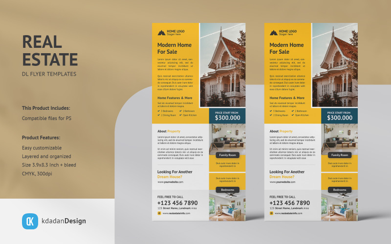 Real Estate DL Flyers Vol 55 Corporate Identity