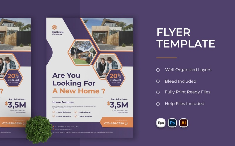 Real Estated Flyer Template Corporate Identity