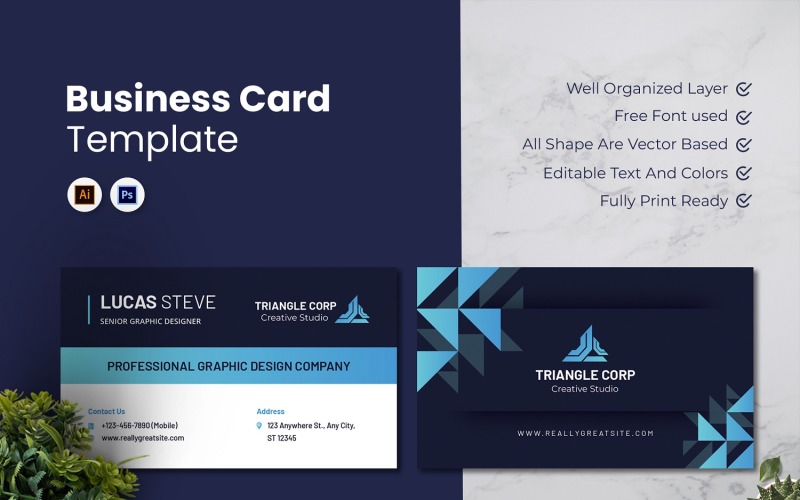 Senior Graphic Designer Business Card Corporate Identity