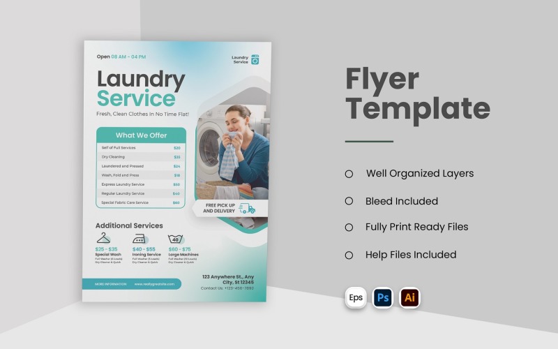 Special Laundry Service Flyer Corporate Identity