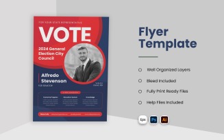 Vote Flyer Print template
