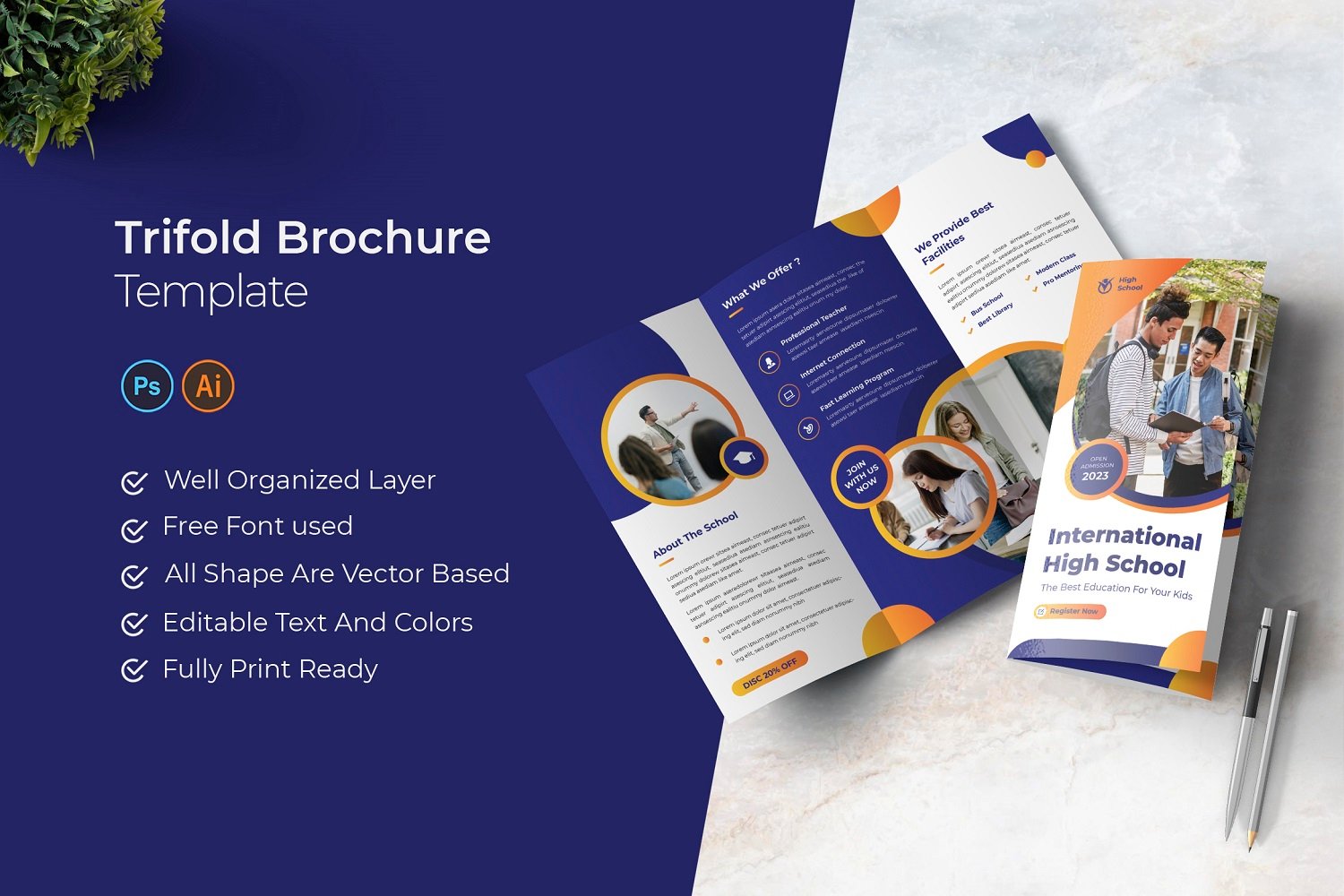 Kit Graphique #318308 Leaflet Brochure Web Design - Logo template Preview
