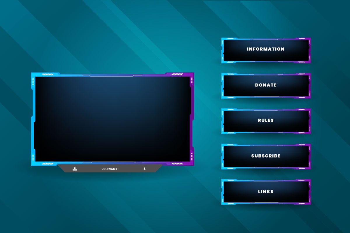 Template #318384 Futuristic Streamer Webdesign Template - Logo template Preview