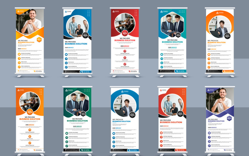 Conferences event banner design set or business roll up banner template Corporate Identity