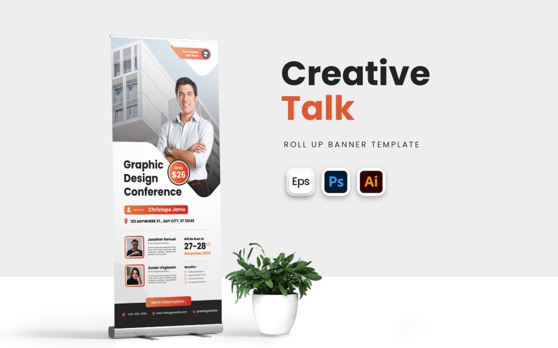Creative Talk Roll Up Banner Corporate Identity