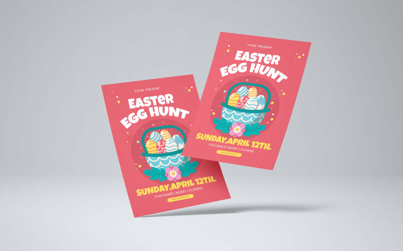 Easter Egg Hunt Flyer Template 2 Corporate Identity