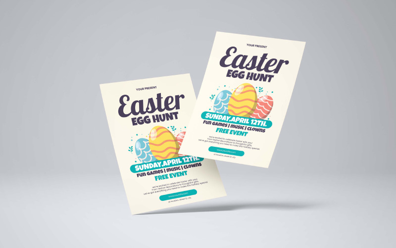 Easter Egg Hunt Flyer Template Design 1 Corporate Identity