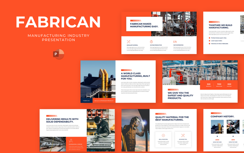 Fabrican - Manufacturing Industry PowerPoint PowerPoint Template