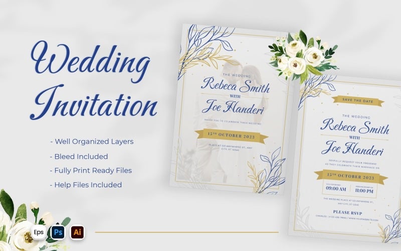 Minimal Luxury Wedding Invitation Corporate Identity