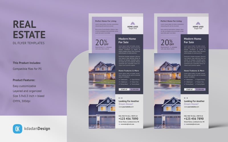 Real Estate DL Flyers Vol 56 Corporate Identity