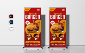 Special Burger Roll Up Banner