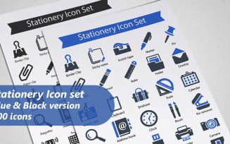 Stationery Icon Set Template