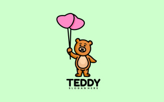 Teddy Cartoon Logo Template