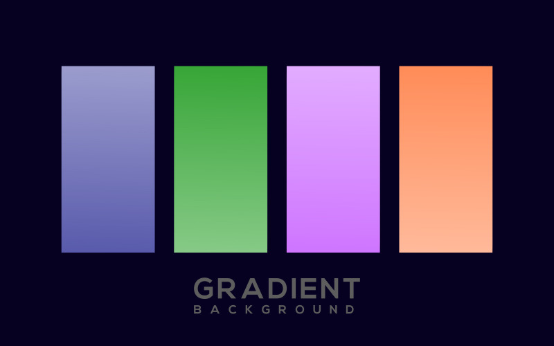 Vibrant Colorful Gradients Swatches Set Background