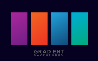 Violet Gradient Swatches Vector Background Set