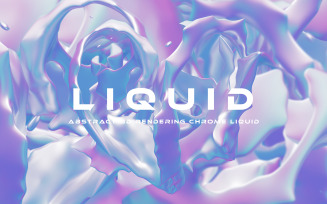 Chrome Liquid 3D Background