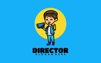 Director Cartoon Character Logo
