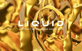 Gold Liquid Background Template