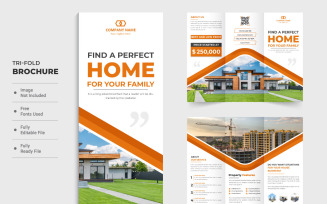 Home construction real estate brochure