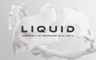 Milk Liquid 3D Background