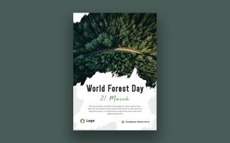 Nature forest flyer poster design