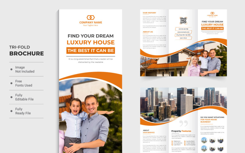 Real estate business promotion template brochure Corporate Identity