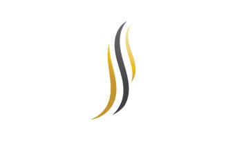 Hair wave style black and Gold logo v20