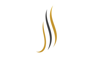 Hair wave style black and Gold logo v27