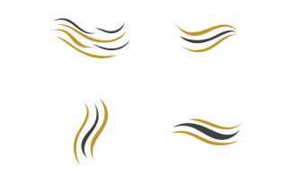 Hair wave style black and Gold logo v55