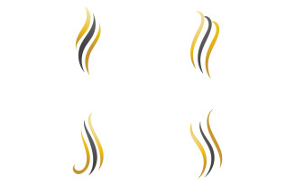 Hair wave style black and Gold logo v57
