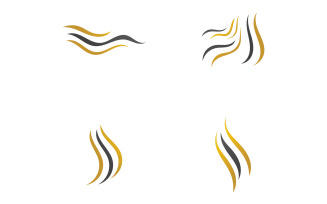 Hair wave style black and Gold logo v59