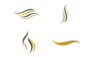Hair wave style black and Gold logo v61