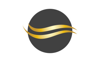 Hair wave style black and Gold logo vector version 35