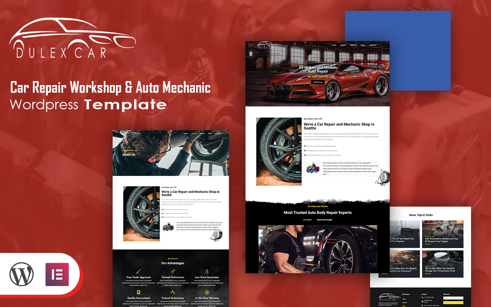 Deluxcar - Car Repair Workshop & Auto Mechanic WordPress Theme