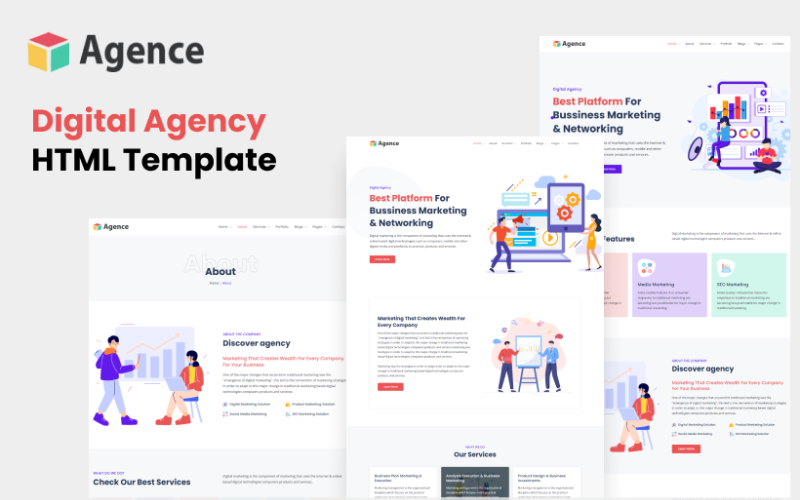 Agence - Digital Agency BootStrap 5 Html Template Website Template