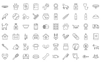 Pet Accessories Vector Icons | AI | SVG | EPS