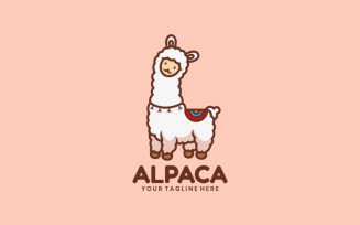 Alpaca Mascot Cartoon Logo