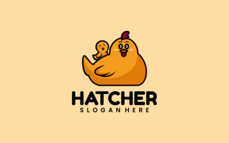 Hatcher Simple Mascot Logo 1