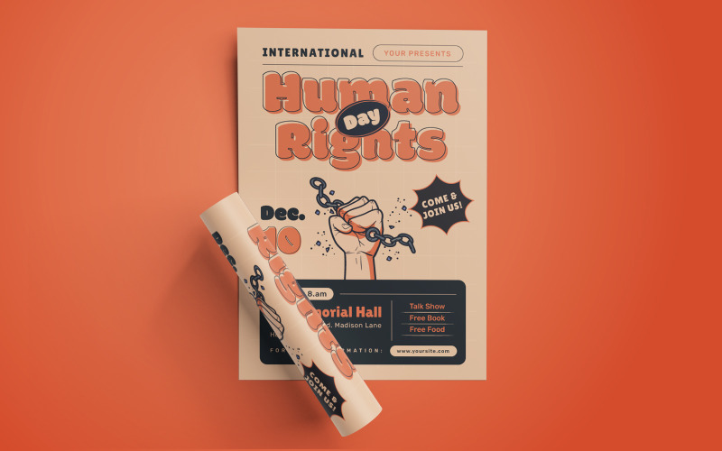 Human Rights Flyer Template Corporate Identity
