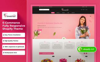 Flowerest - Flower Shop & Bokay Responsive Shopify 2.0 Theme