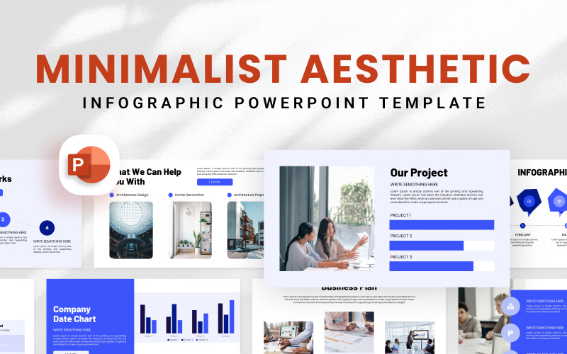 Minimalist Aesthetic Infographic Presentation Template PowerPoint Template