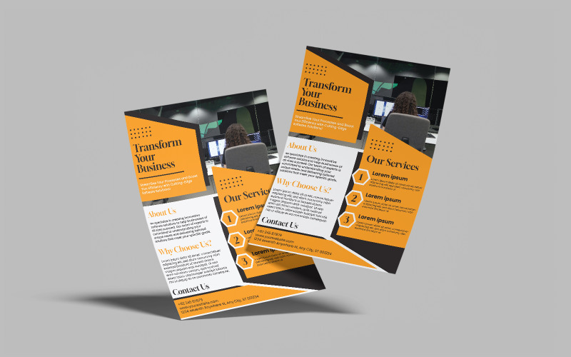 Software Service Flyer Template 2 Corporate Identity