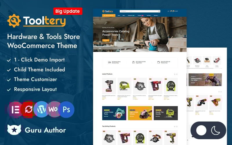 Tooltery - Tools, Hardware & AutoParts Elementor WooCommerce Responsive Theme WooCommerce Theme