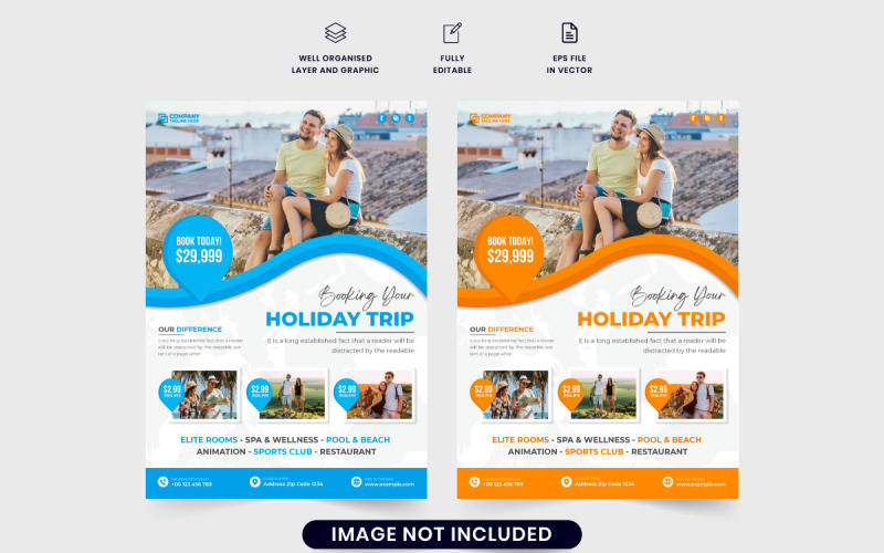 Tour and travel business promotion flyer Corporate Identity