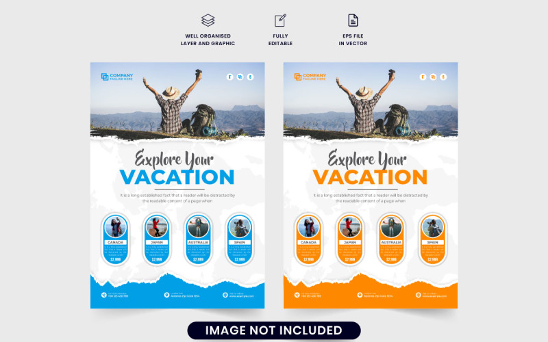 Trip and tour planner agency flyer Corporate Identity
