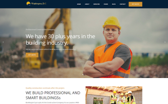 Washington - Construction Company, Building Company Template