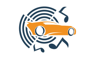 Audio Car Logo Template Icon Symbol Vector