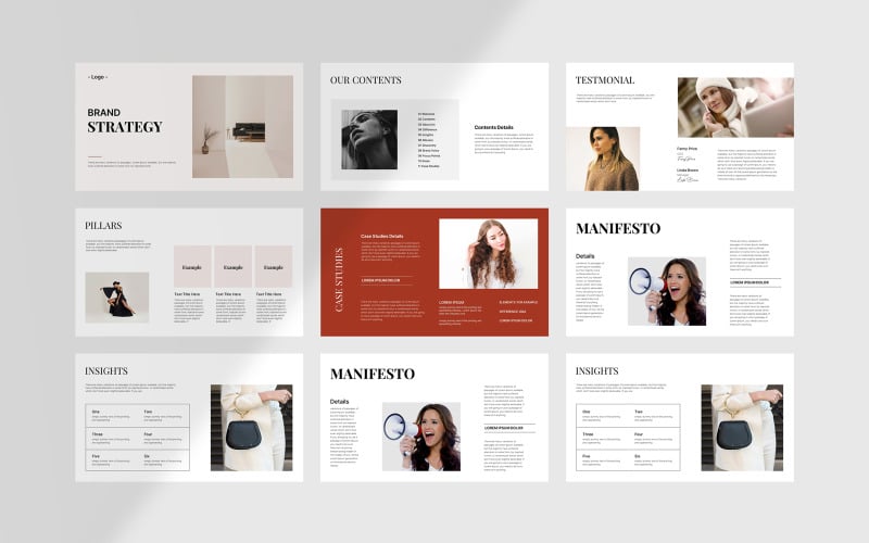Brand Strategy Presentation Template Layout PowerPoint Template
