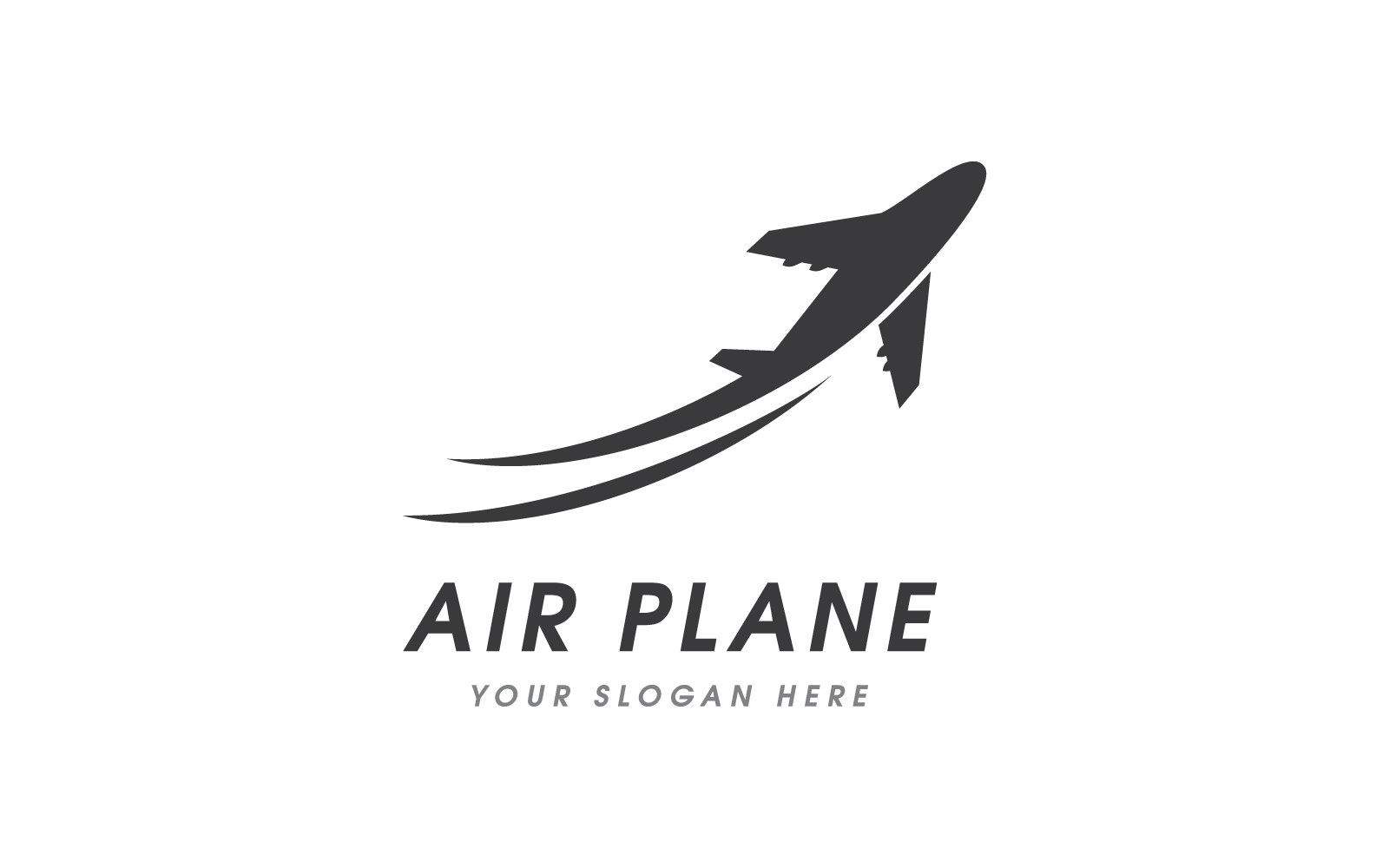 Design-Vektorschablone des Flugzeugillustrationslogos flache