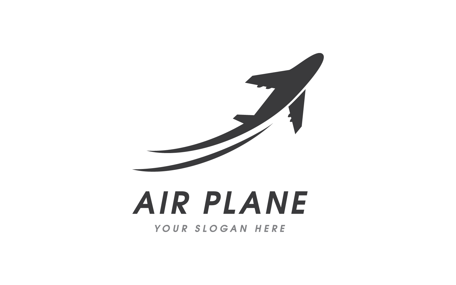 Modèle vectoriel de conception plate de logo d'illustration d'avion d'air